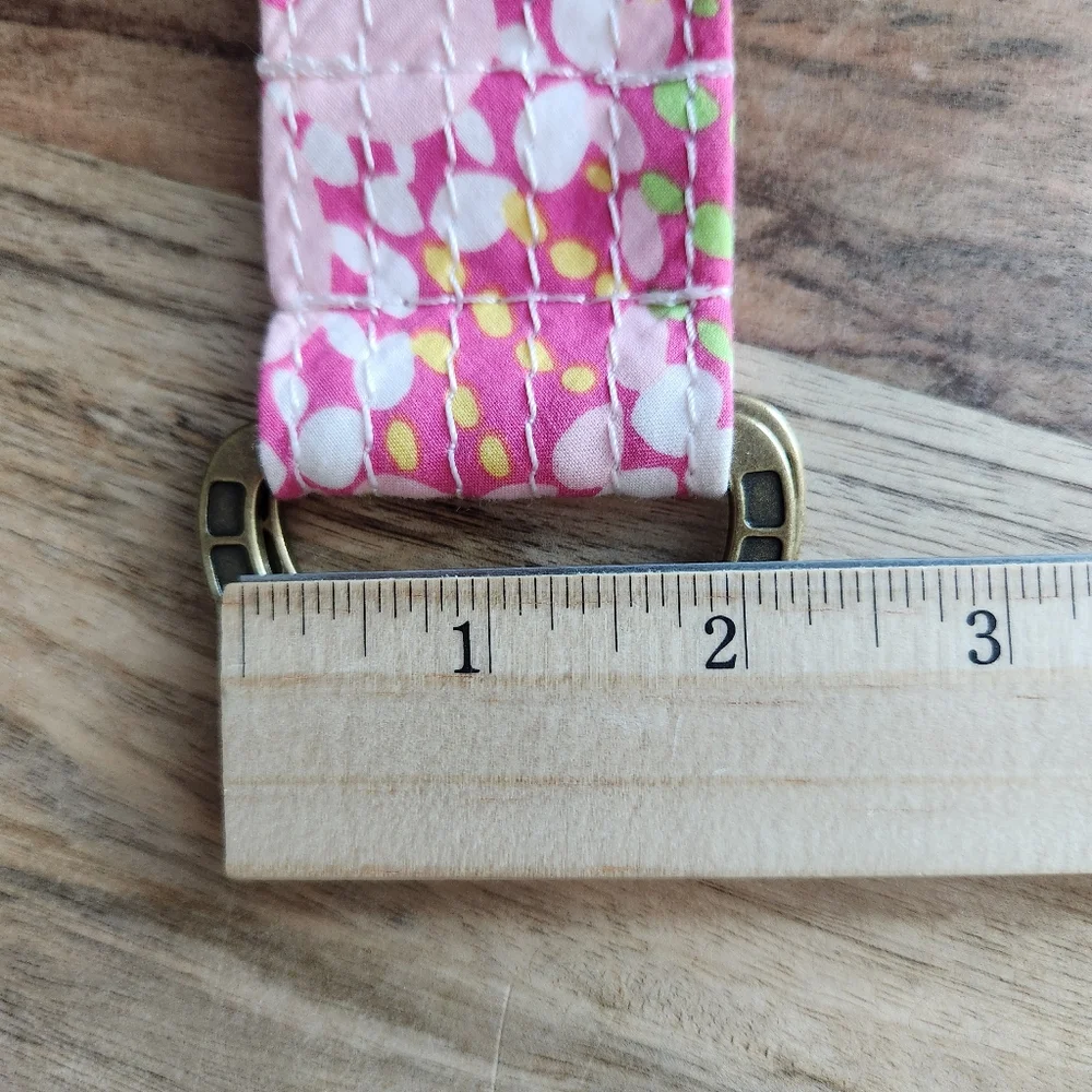 J Crew Pink Floral Fabric Belt Small/Medium - Picture 12 of 14
